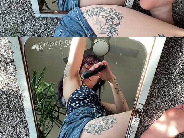 Trimming My Hairy Armpits Over a Mirror