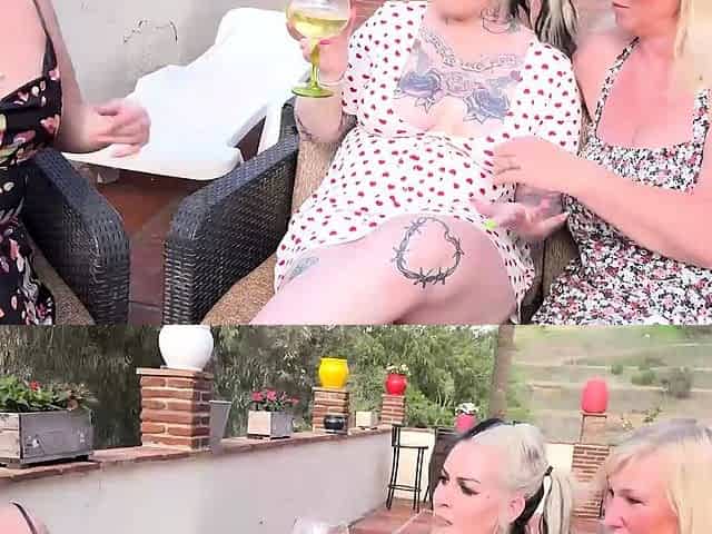Curvy Tattooed BBW Lesbians Kissing And Outdoors