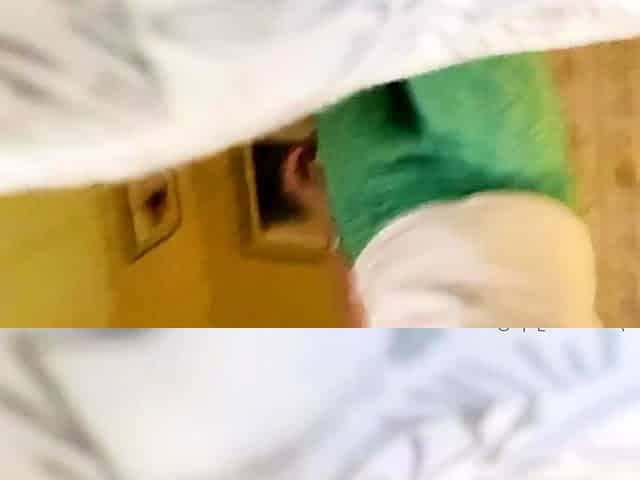 Non stop blonde with big boobs cock jerks off on the bed