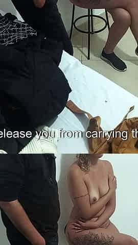 Immigration Agent Searches Her and Makes Her Undress so He Can Cum.