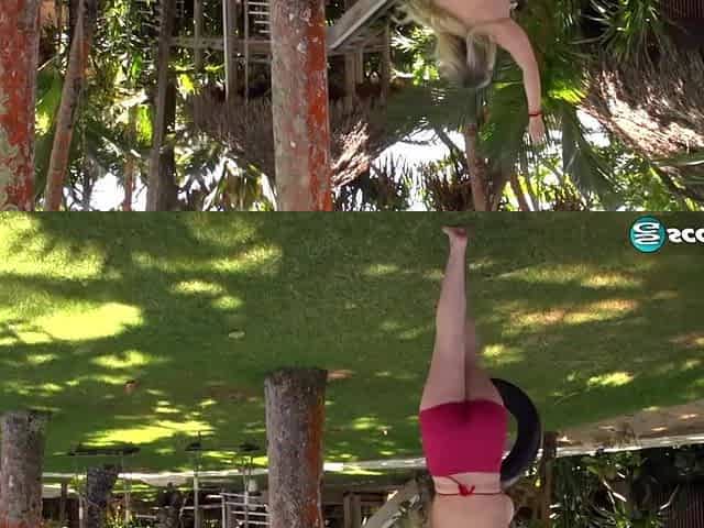 Codi Vore's bazookas and unshaved vagina show in the Dominican Republic