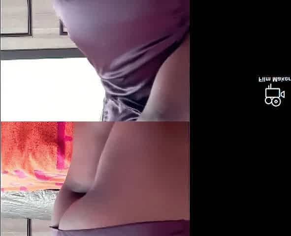 Purple underware black cunt play and gstring stuffing