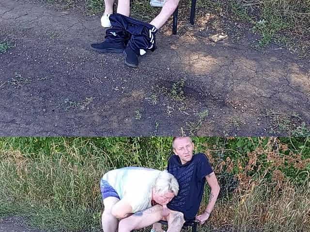 Stepmom Sucks My Dick in a Park on a Bench Until I Cum