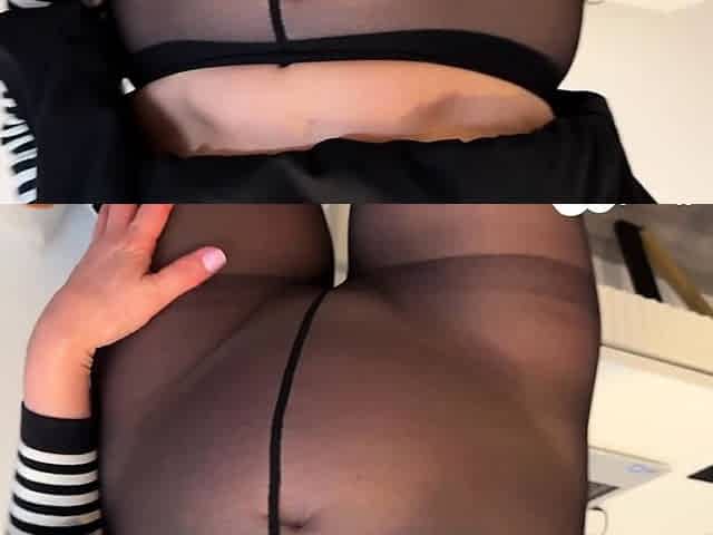 Sexy Pantyhose MILF Next Door Blows My Thick Cock Hard