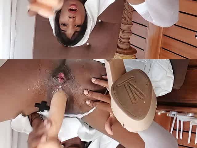 Horny Ebony Nun Strips And Fucks An Pray In The Confessional Room P2
