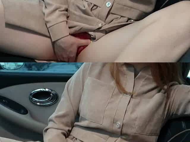 Make Myself Cum In Car Quick Climax After Walking * Real Amateur Porn *