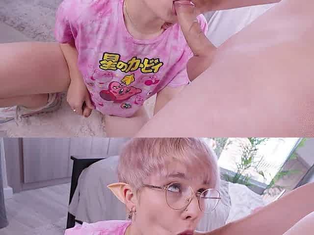 Cute Fem bitch sucks penis and gets bussy filled