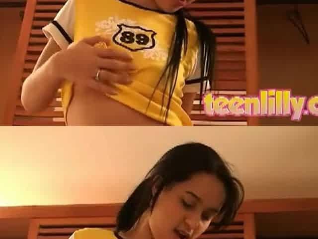 Teen Lilly fucks a dick in a close up POV scene
