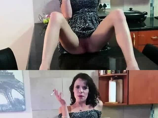 Smoking Hot Brunette MILF Teases on Webcam