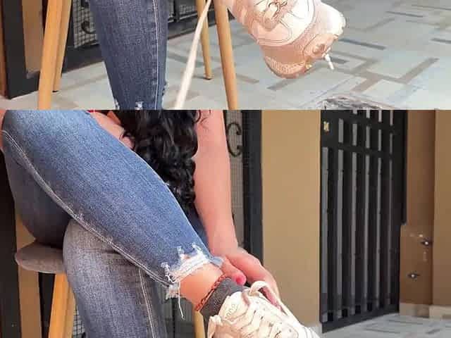 Caught Sucking Feet in Public! Risky Outdoor Oral-job - Stella Osorio