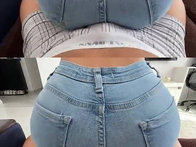 Step sis knows how to turn me on, Humping and riding my Penis in constricted Jeans