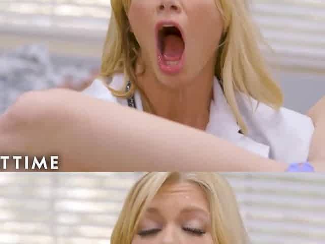 ADULT TIME - Kenzie Reeves Super Soaks Her mother I'd like to fuck Doctor with Snatch Squirt!
