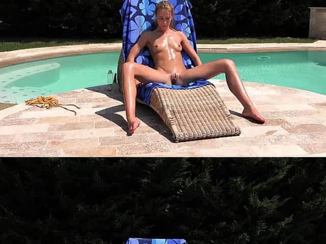 Teen hottie Peaches horny solo masturbation outdoors