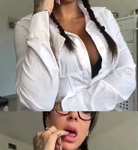 Secretary cosplay susy gala with braids and glasses best