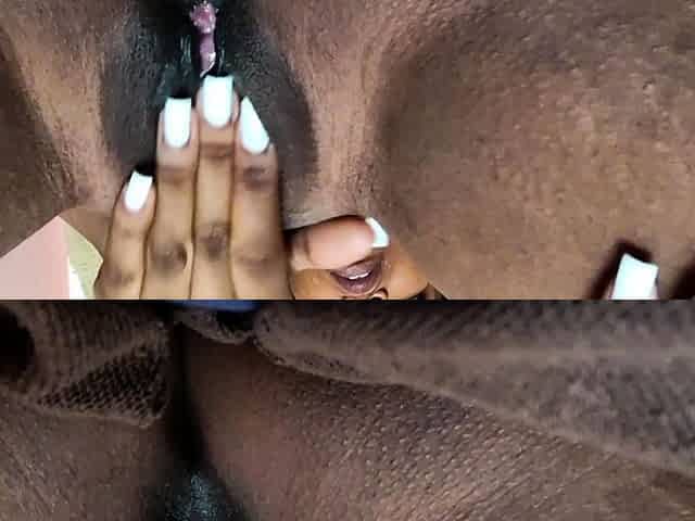Wet clit rubbing w multiple orgasms