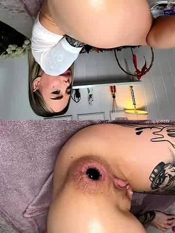 Large amateur cam woman uses two of her toys to masturbate