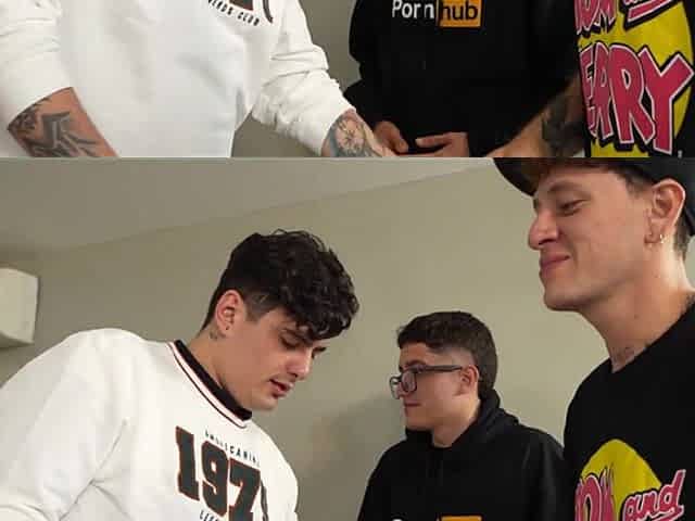 Nerd Guys Fuck Their Latina Boss with a Giant Ass and Fill Her Pussy and Face with Cum