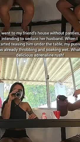 I Gave My Friend's Husband a Blowjob and a Blowjob Under the Table on Her Birthday
