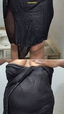 Desi Indian Hot Wife Saira Having Bath and Removed Dress Boob Show in Bathroom