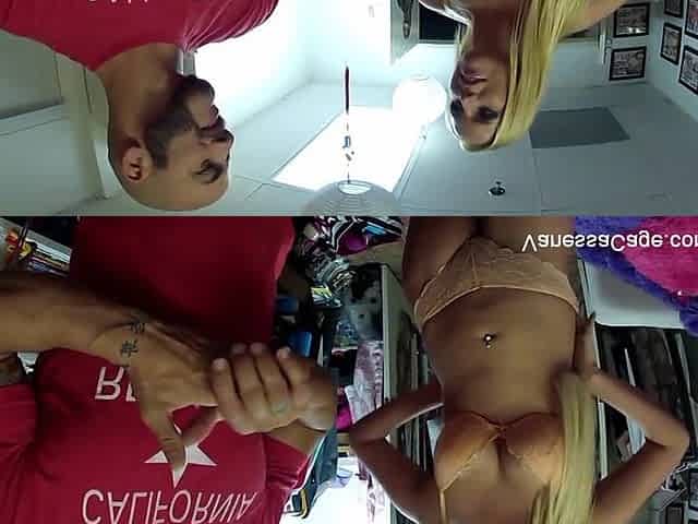 Vanessa Cage Bangs On Set