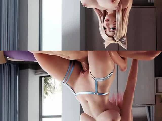 Pink Haired Catgirl in Lingerie Fucked in Multiple Positions