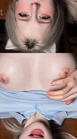 Slim platinum blondes flash tits and fucked on desk bed toil