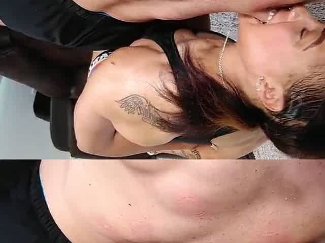 Tony gets his pumped up back bitten by black dominant-bitch