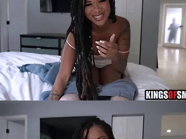 Sexy black angel cheats on her BF