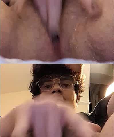 Ftm plays with clitoris