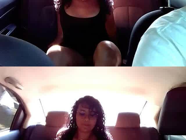 Venezuelan is hawt, this babe touches her body, sucks her sex tool and fondles her twat in the back seat of