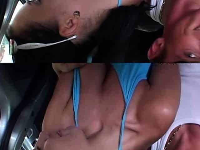 Slim cuties gets pounded on a road trip
