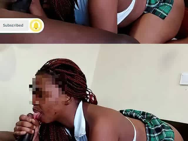 Amateur large-assed woman sucking jock