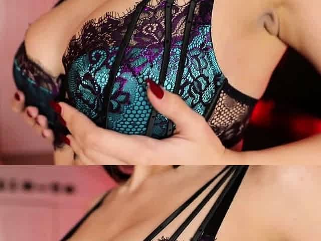 Wet tattooed raven babe Sahron with big boobs masturbates