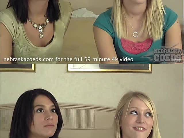 Step sisters do bare casting jointly in a hotel in Iowa