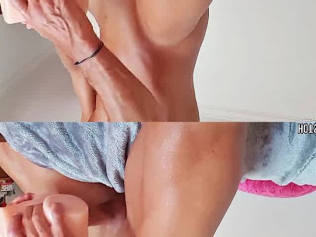 Testing my Recent toy - Humping, fingering my booty and cum inside