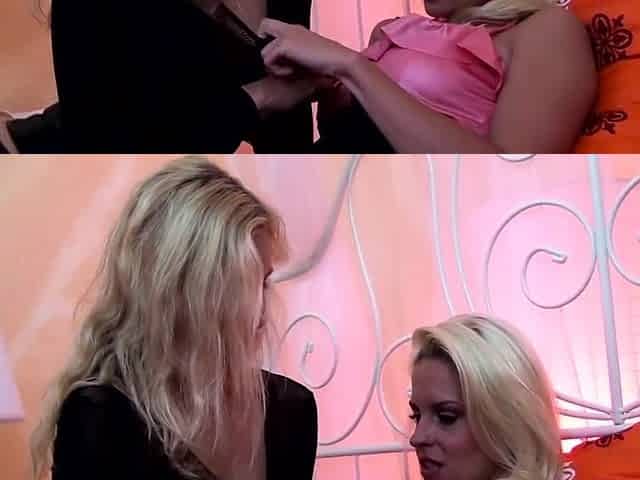 Biggi Bardot And Annika Bond - Blonde With Small Tits Pleasuring With Her Lesbian Friend