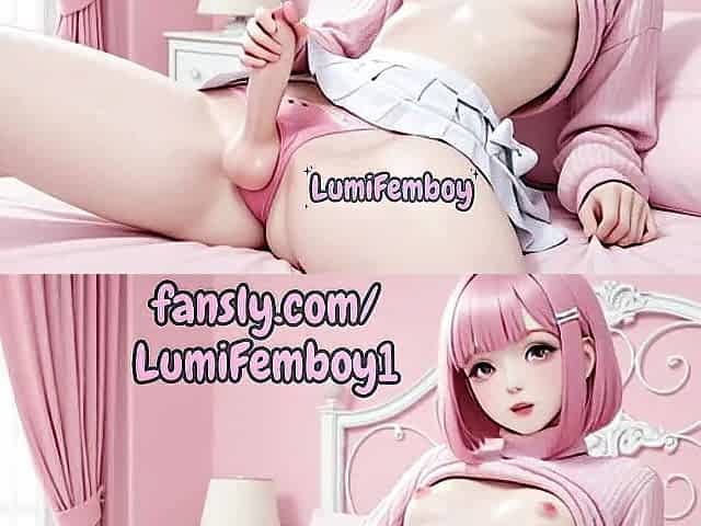 Cute Pink Femboy JOI Tease - Wank With Me Baby