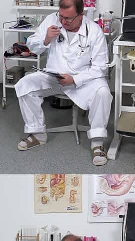 Rectal Temperature Measurement During the Physical Exam of Chubby Mature Woman