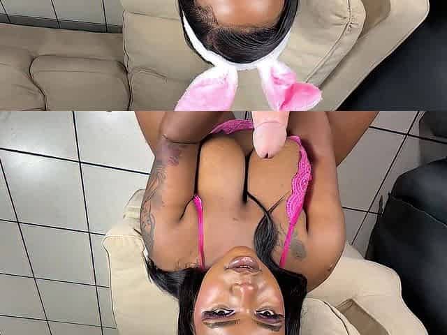 Thick Black Bunny Gets Banged in all Her Holes for Easter