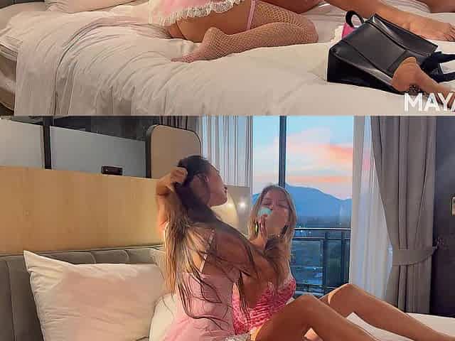 Our pussyes have a fun lesbo joy - cheating our lads