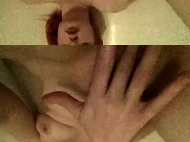 European amateur redhead masturbates on webcam