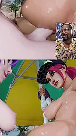 Concupiscent Booty Fortnite Floozy Riding A Large Breast Transgender Wench