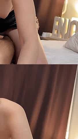 POV-blowjob. Hot Girl in a Leather Skirt Sucking Dick