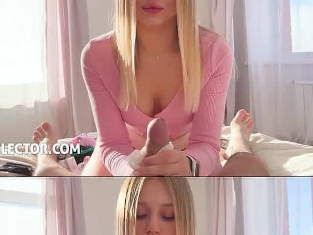 Blonde Allinika Fucked Hard in Doggy Before Taking a Sticky Finish