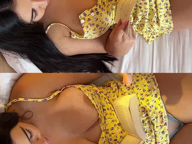 All Natural Big Boobs Big Ass Curvy and Busty Beautiful Slut Makes Dick Cum on Her Clothes