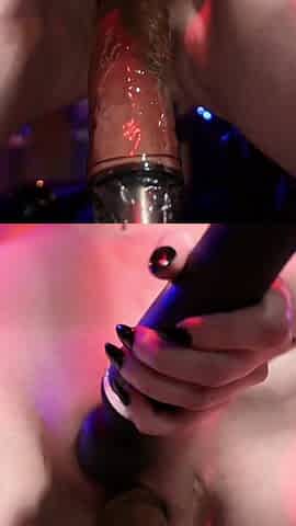 Solo Squirting Fuck Machine Rubber Latex Nun