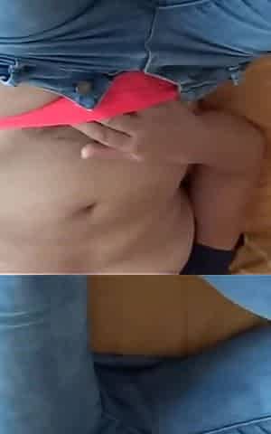 The of Our Maid Enjoys My Wife, They Masturbate and Cum on Her Ass with His Jean on