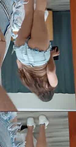 Bending Over and Touching My Toes in My Itty Bitty Denim Shorts! Did You See It?