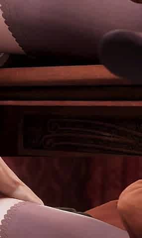 Rough Desk Fuck with My Horny Stepsister Tight Pussy Pounded Hard, Mouth Wide Open