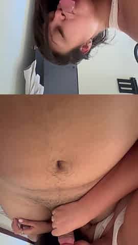 My stepsister with a large butt loses the wager and has to drink it entire